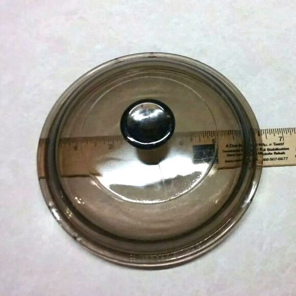 Visions Amber by Corning Glass Lid V-1-C for 1 qt. Pan or Casserole Pyrex Round - Picture 6 of 6